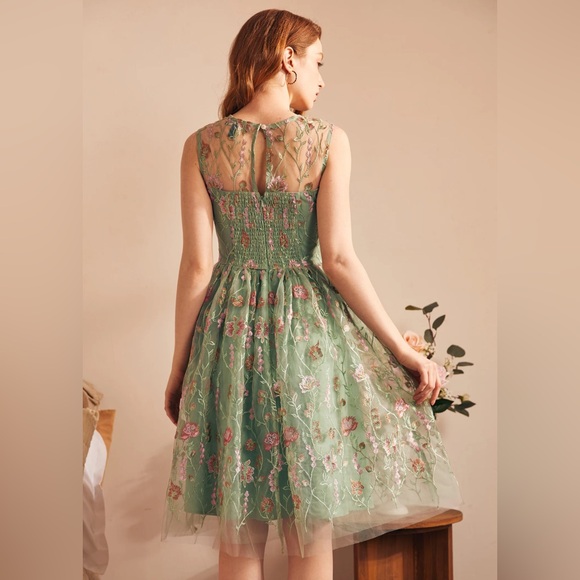 ModCloth Mystique Mirage Fit & Flare Dress, Size Small - Picture 2 of 4